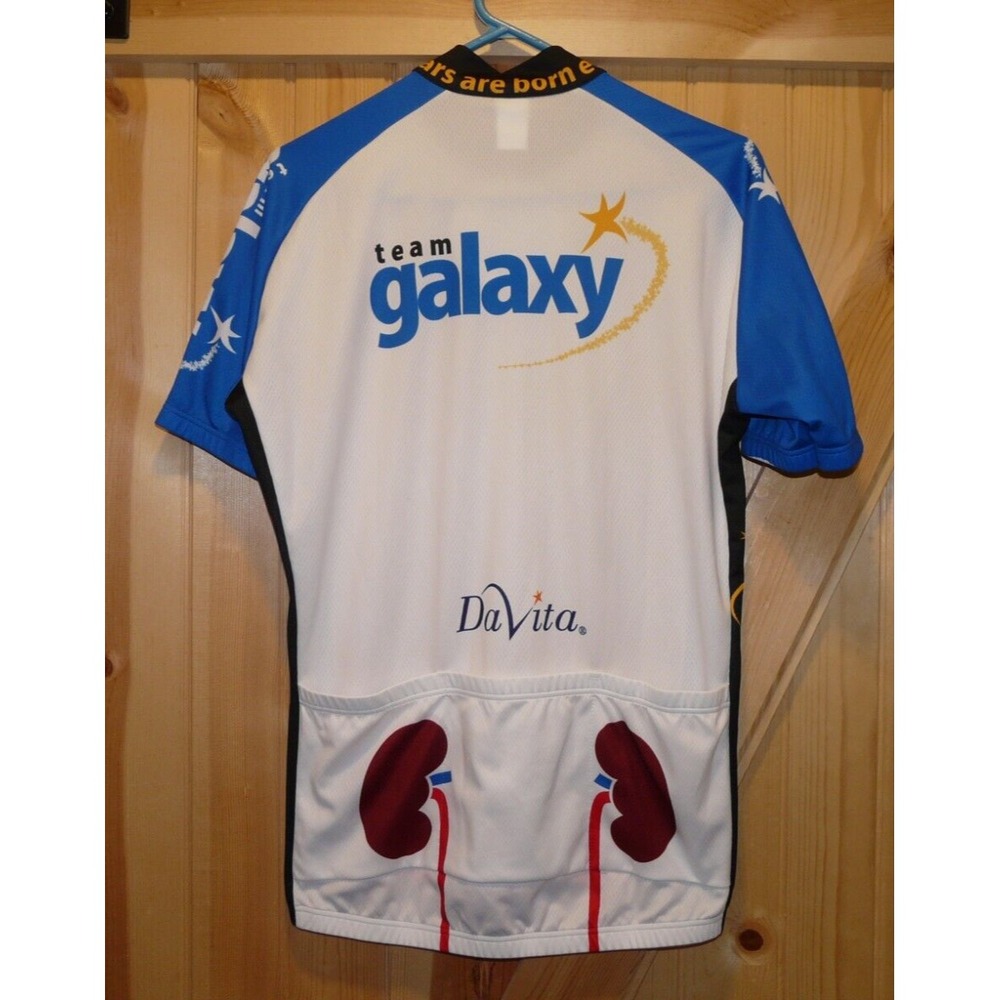 Vermarc Team Galaxy Cycling Jersey Mens XL Yellow Blue Italy TVX Sportswear NWT - Picture 5 of 12